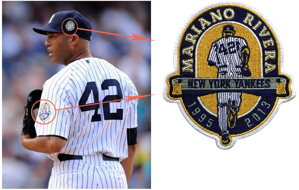 patch on yankees uniform today