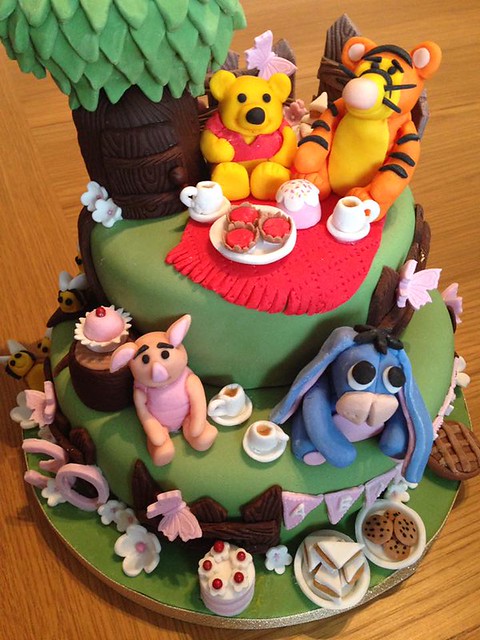 Winnie the Pooh Tea Party Cake by Christine Watson of Couture Cakes