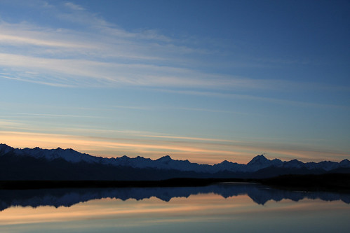 newzealand sky mountains reflection dusk nz mtcook tekapo aoraki cloudpiercer hydrocanal mtcooksalmon