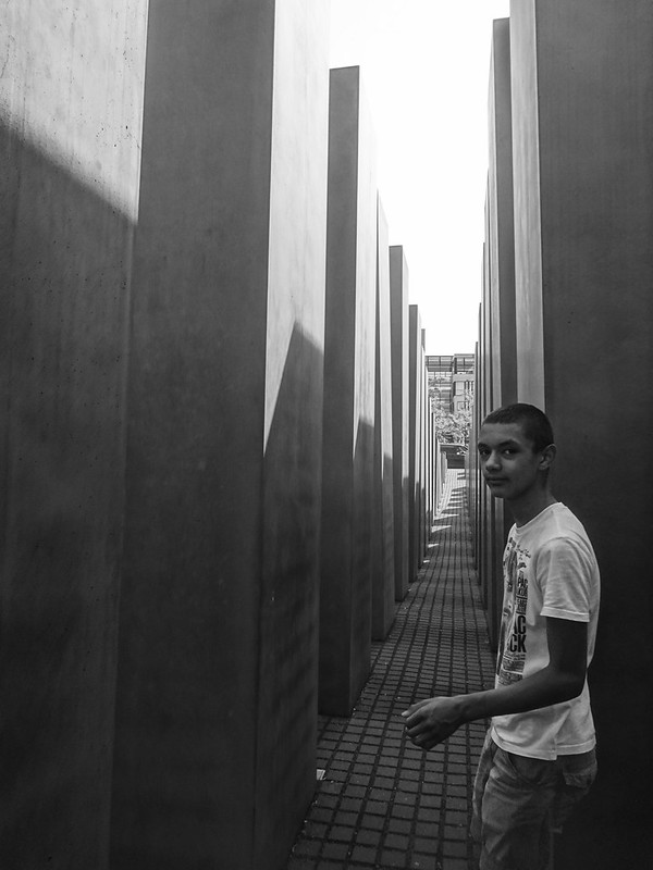Passing through the Memorial to the Murdered Jews of Europe