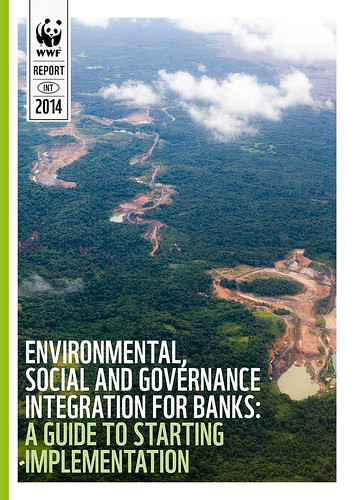 世界自然基金會（WWF）27日發行新指導手冊「銀行的環境、社會和治理（ESG）整合入門」。（來源：WWF）