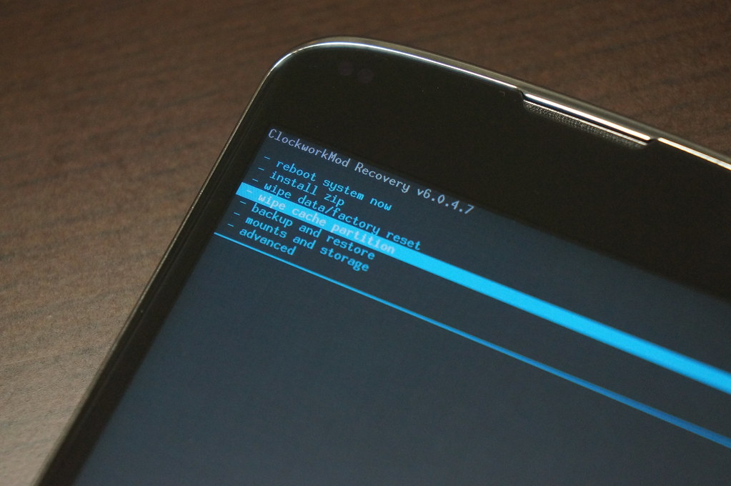 Android L Developer Previewをアップデートーwipe cache partitionを実行