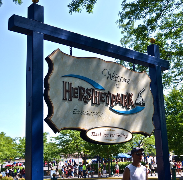 Hershey Park welcome sign PA USA