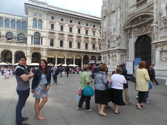 in front of June 12 2014 Duomo, MIlan 092