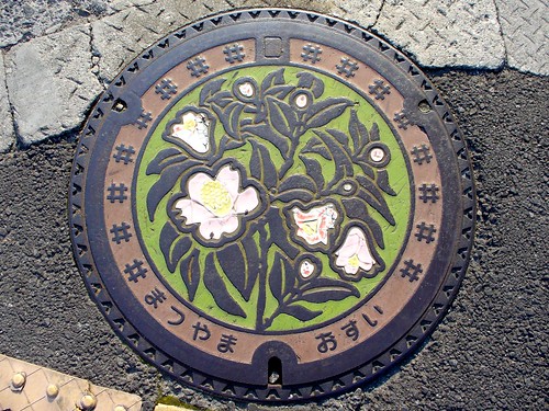 Matsuyama Ehime, manhole cover 5 （愛媛県松山市のマンホール５）