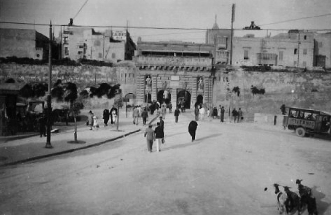 Approaching  Porte Reale from Floriana Malta 1928