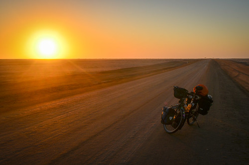 Sunset on the Namibian coast