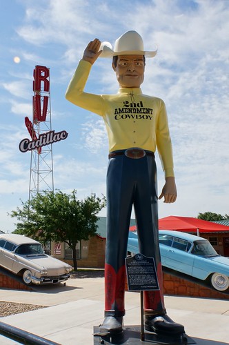 2nd Amendment Cowboy - Cadillac Ranch RV Park, Amarillo, Texas