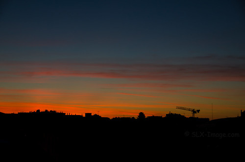 sunset sky france silhouette limoges