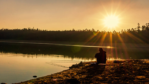 sunset sky sun india lake water fishing sony ngc tamilnadu ooty mirrorless sonynex3n