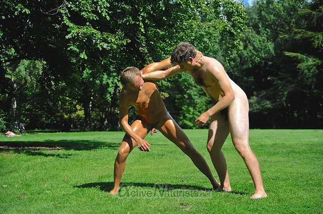 naked wrestling 0002 Tiergarten, Berlin, Germany