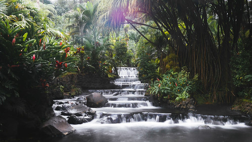 longexposure travel water river volcano waterfall costarica stream falls arenal hotsprings tabacon