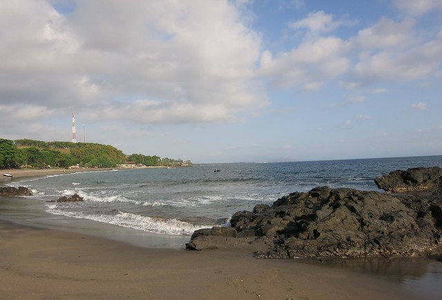 Una spiaggia a Senggigi località sull'isola di Lombok in Indonesia