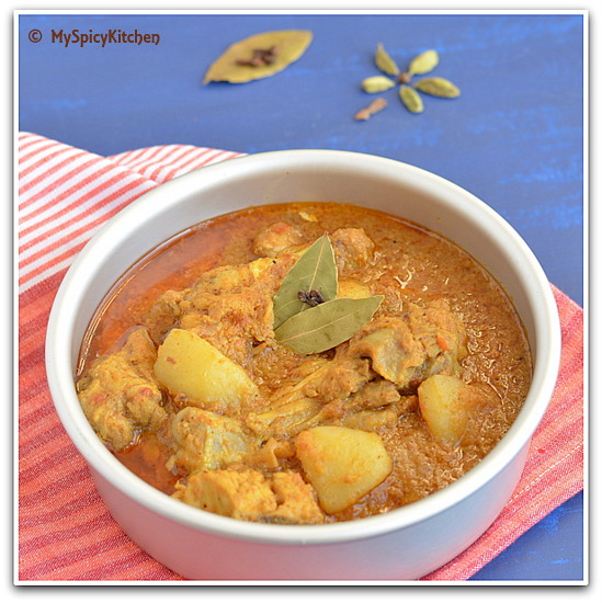 Bangladeshi Chicken Curry, Bangla Cuisine, Bangladeshi Food, Chicken Curry, Around the world in 30 days with ABC cooking, Blogging Marathon 