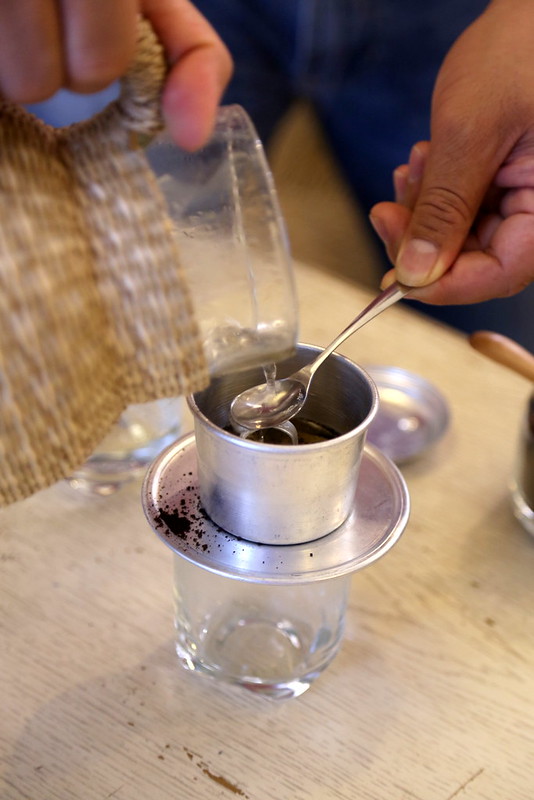 This is how you start a cup of Vietnamese coffee