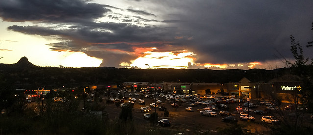 Sunset Sky Storm Clouds Over Walmart