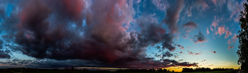 sunset panorama clouds finland