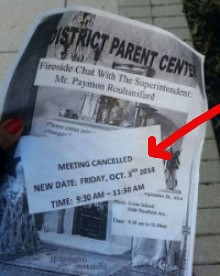 Camden schools meeting - canceled