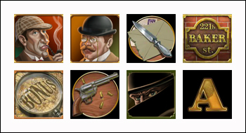 free Sherlock Mystery slot game symbols