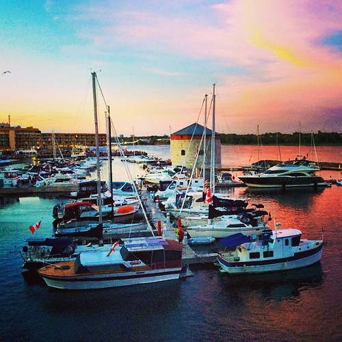 sunset ontario canada colors marina square boats dusk basin kingston squareformat canadaday mayfair magichour confederation nightfall shoaltower iphoneography instagramapp uploaded:by=instagram foursquare:venue=4c6471a77b241b8daf5ac4ac july12014
