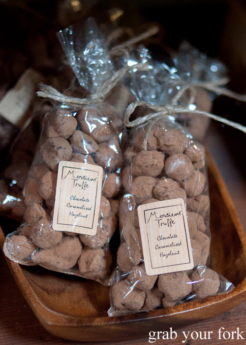 Chocolate caramelised hazelnuts at Monsieur Truffe, Collingwood, Melbourne 