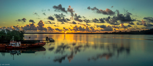 new morning sun reflection sunrise island guinea pacific god south tropic papua equator helios manus