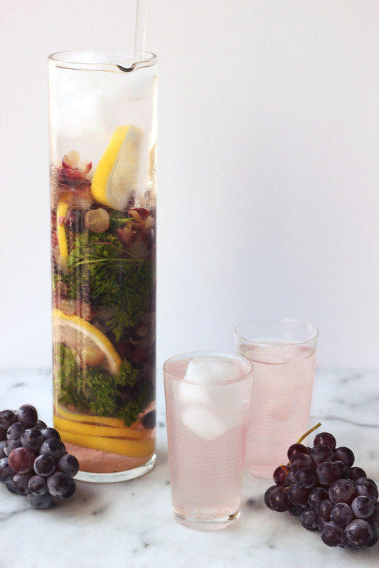 Grape, Parsley and Lemon Infused Water