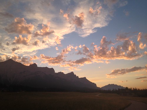 sunset landscapes valley bow banff canmore