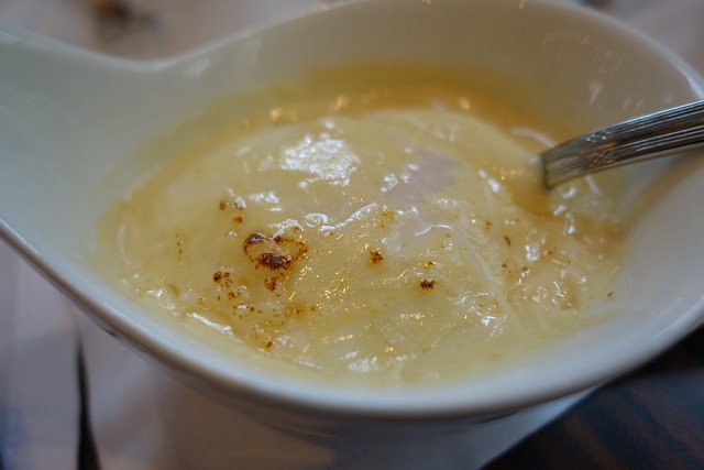 Poached Egg with Foie Gras Foam. Brasserie Les Saveurs. St Regis Singapore