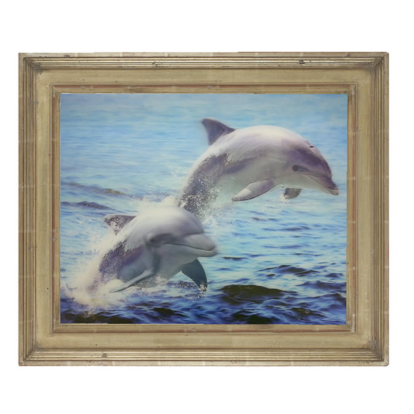 Happy Dolphin Lenticular 3D Picture Animal Poster Painting Home Wall ...