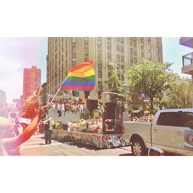 2 #sun - NYC Pride was very sunny! Such a great day full of smiles, happiness, love and pride! Would probably go back here just to experience that again!   #nycpride #prideparade #pride #happy #newyork #nyc #rainbow