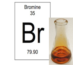 Bromine-Bromine is the only non-metal that is liquid at room temperature