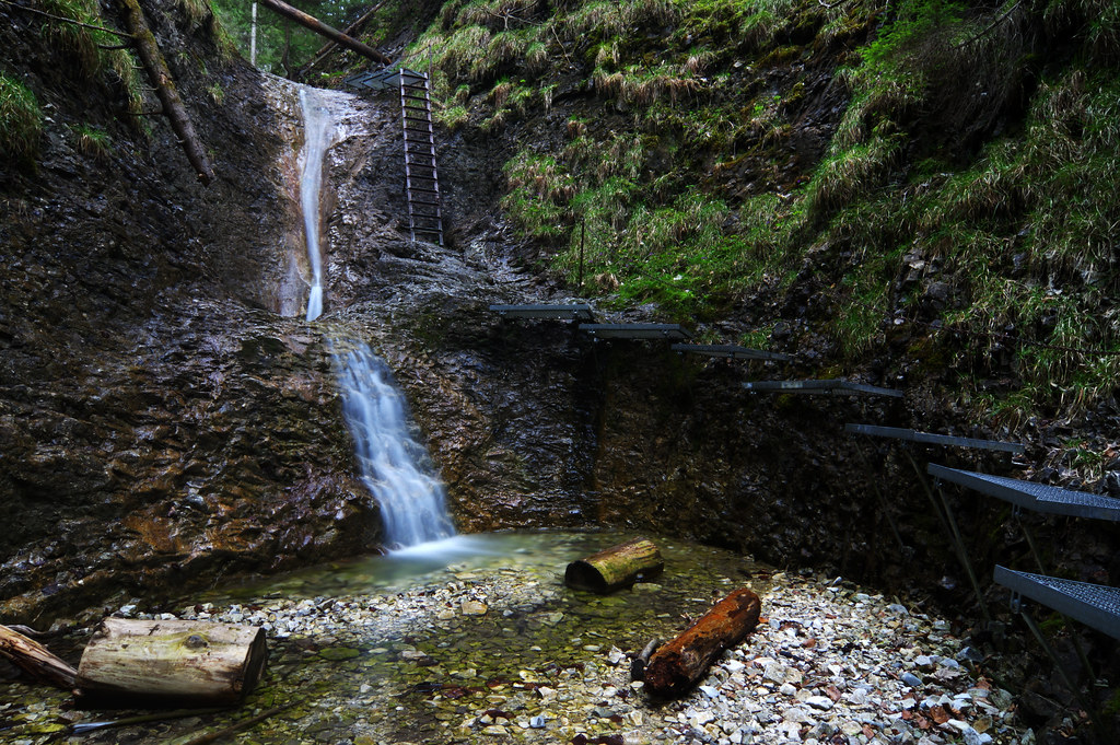 Korytový vodopád waterfall in Piecky gorge