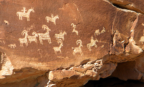 Petroglyphs in Arches National Park