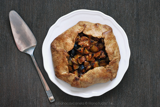Plum and fig galette