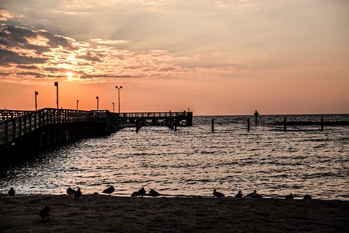 county sky beach beautiful weather sunrise pier sand resort pwpartlycloudy northbeachchesapeake beachboardwalkcalvert