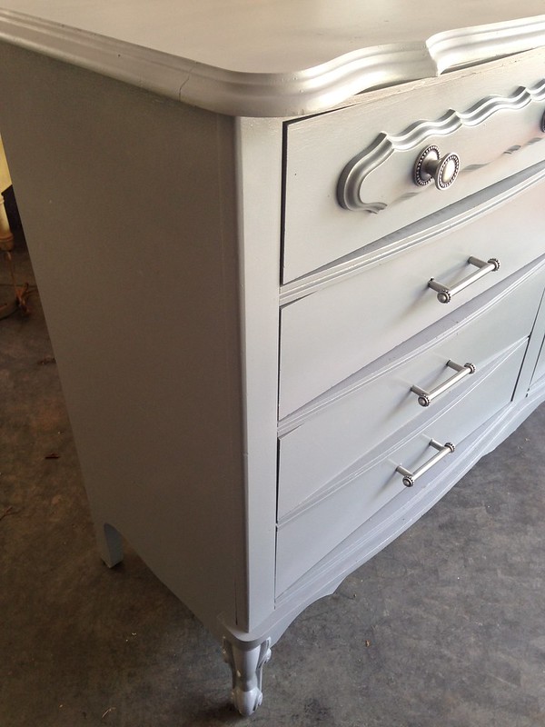 gray painted dresser