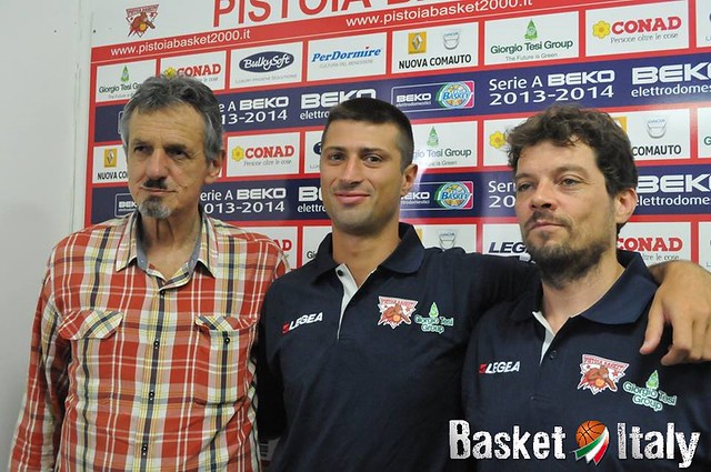 GTG Pistoia, Presidente Roberto Maltinti, Daniele Cinciarini e il vice coach Fabio Bongi