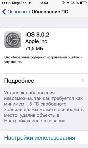 Apple iOS 8.0.2