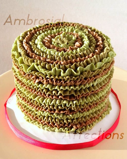 Camo Ruffle Smash Cake by Ambrosial Affections