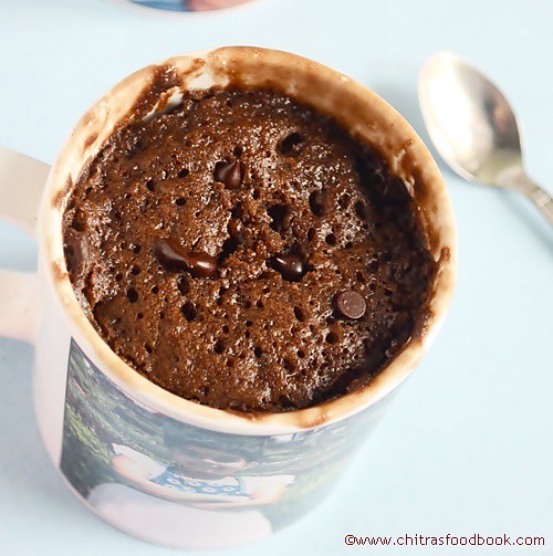 One minute microwave chocolate mug cake