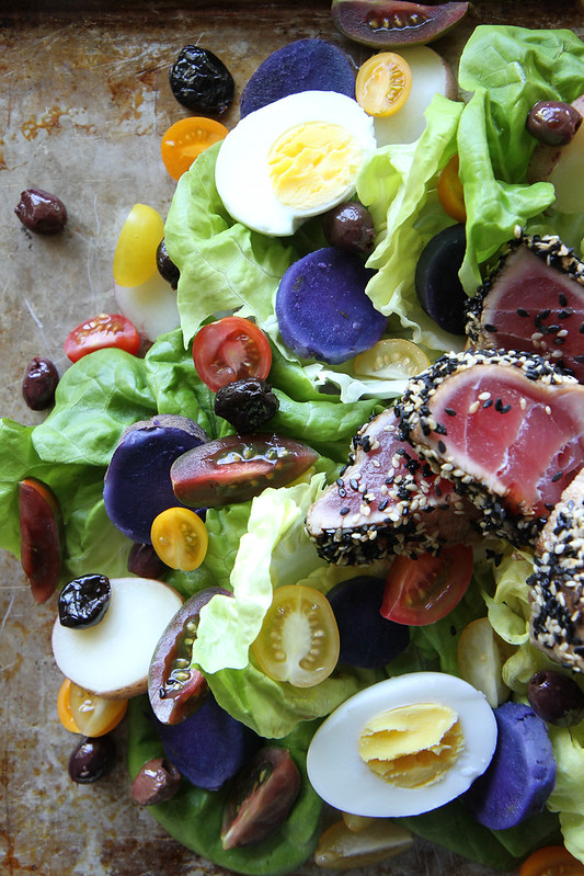 Nicoise Salad with Red Pepper Vinaigrette