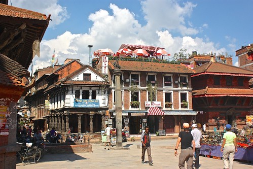cafe in Patan's Durbar Square
