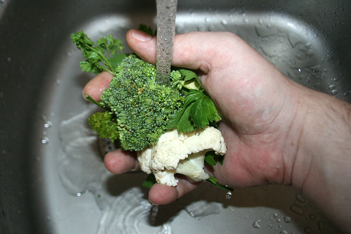 14 - Suppengrün waschen / Wash soup greens