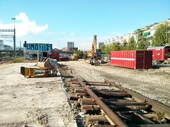beginnende Bauarbeiten neben dem Bahnhof St. Johann ?