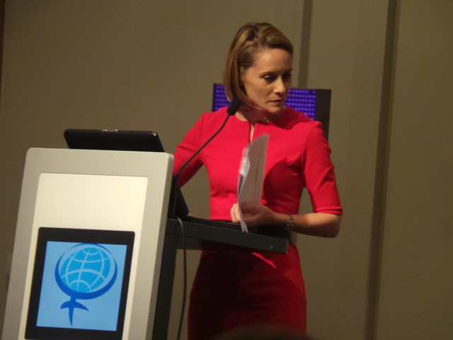 Nina dos Santos, CNN News anchor and Host, The Business View (UK) Women summit Paris June 6, 2014