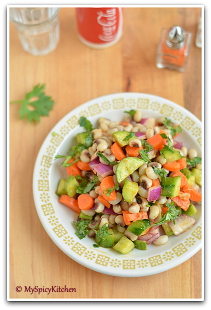 Black eyed peas salad, blogging marathon, no carb salad, low carb salad, Legumes Salad