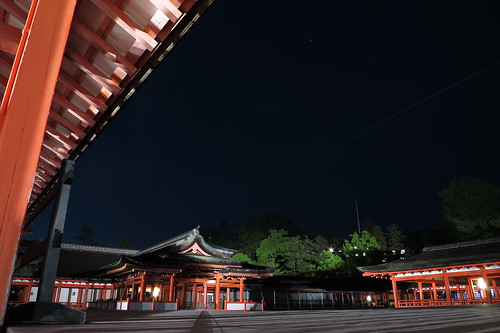 Itsukushima Shrine at night