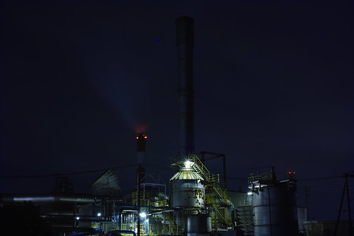 chimney japan night factory view sigma niigata foveon quattro 2014 長時間露光 dp2 煙突 spp605