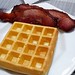 Waffle and bacon for breakfast.  #sundaymornings #breakfast